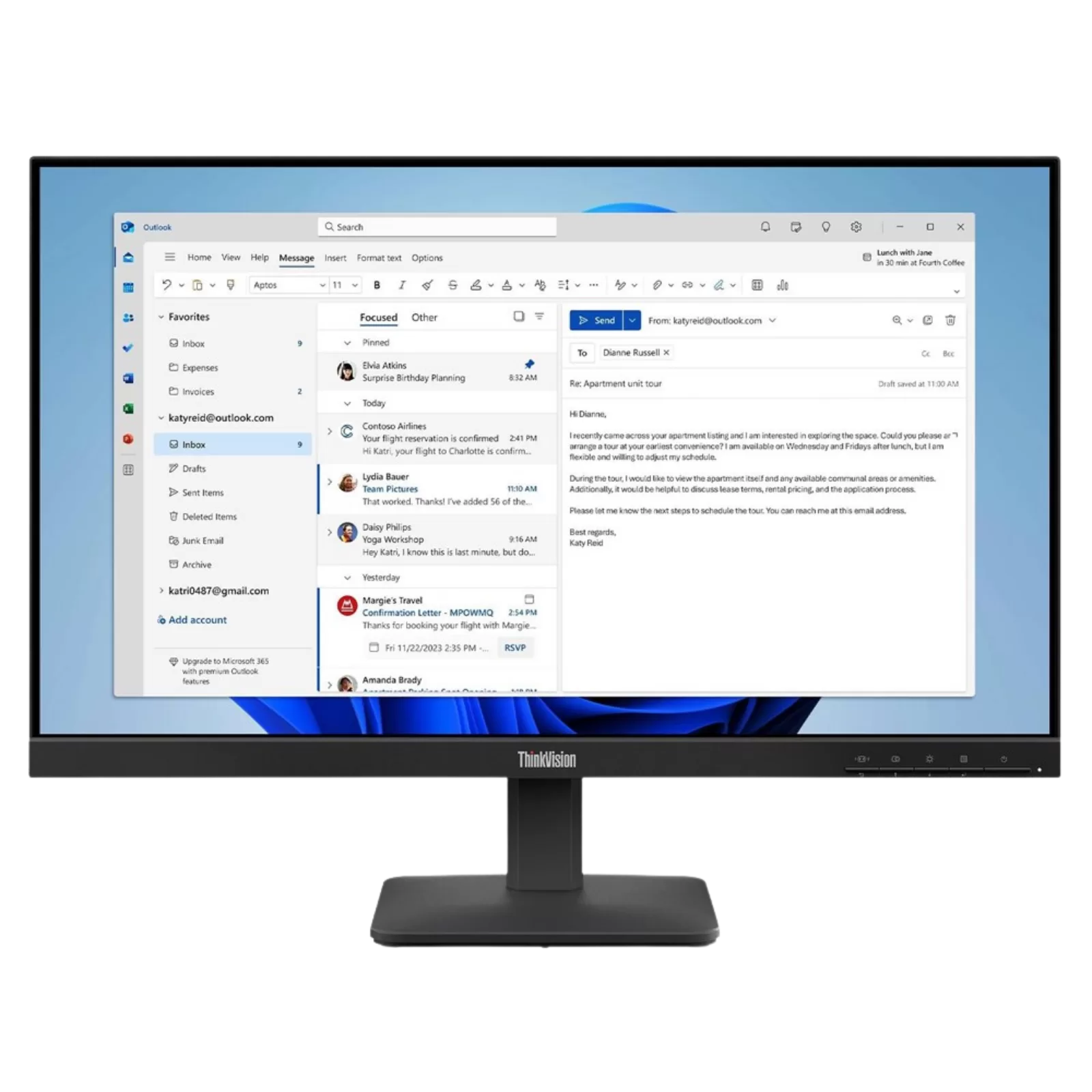 Lenovo ThinkVision S24-4e Full HD Monitor 64B5KAT1EU